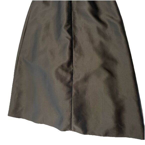 Alfred Sung Style: D7077 Bridesmaid Formal Prom Dance Taffeta Black Dress-2 - Picture 6 of 16